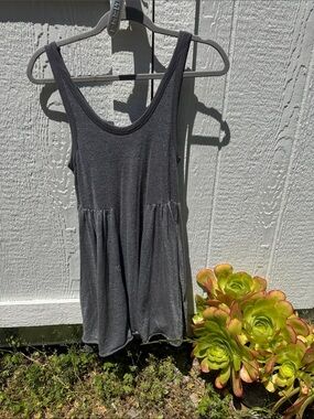 Free People Beach Sparkle Scoop Neck Tank Dress - Gray